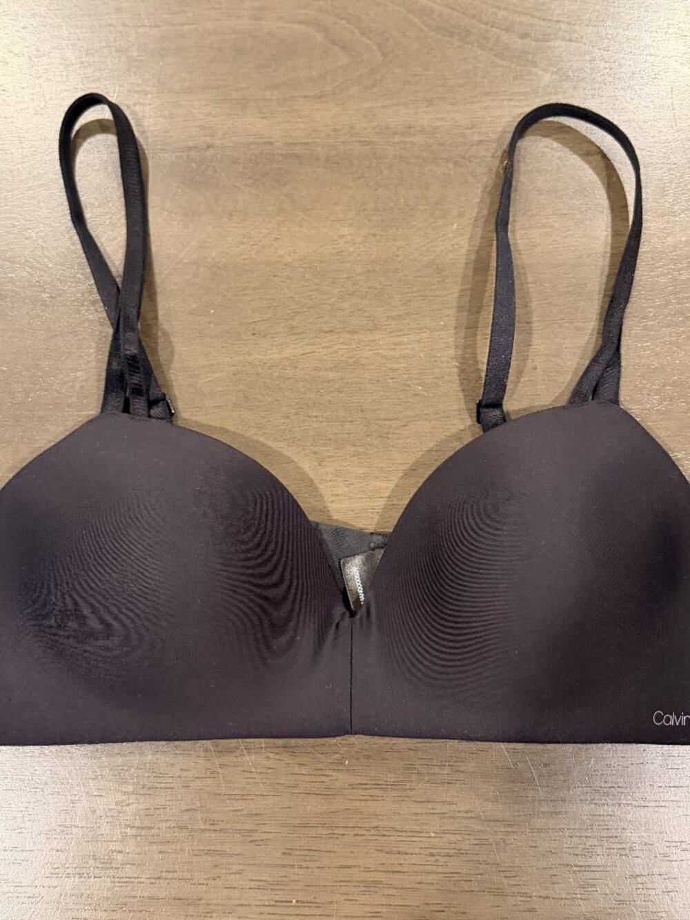Calvin Klein Seductive Comfort Light Lift Wireless Demi Bra Black 34B
